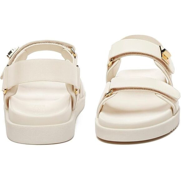 Rihero Women's Flat Adjustable Double Strap Slip on Sandals - Picture 6 of 7